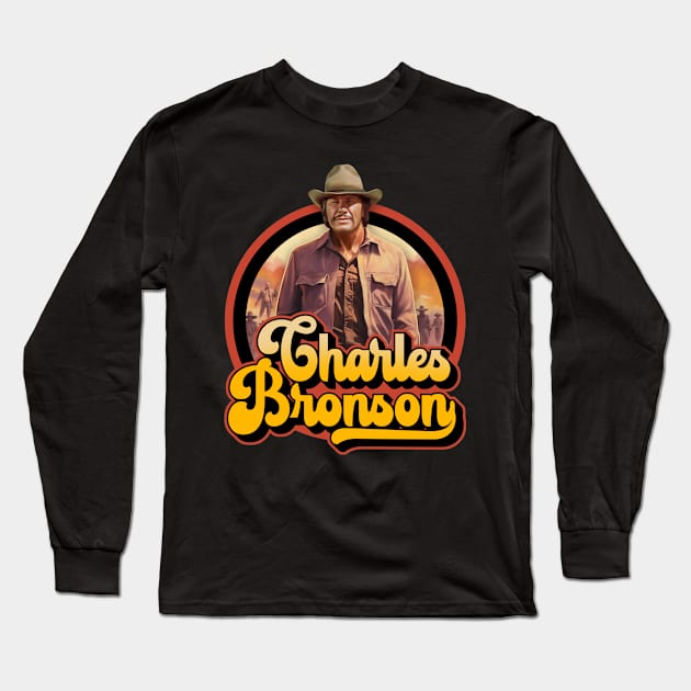 Charles Bronson Long Sleeve T-Shirt by Trazzo